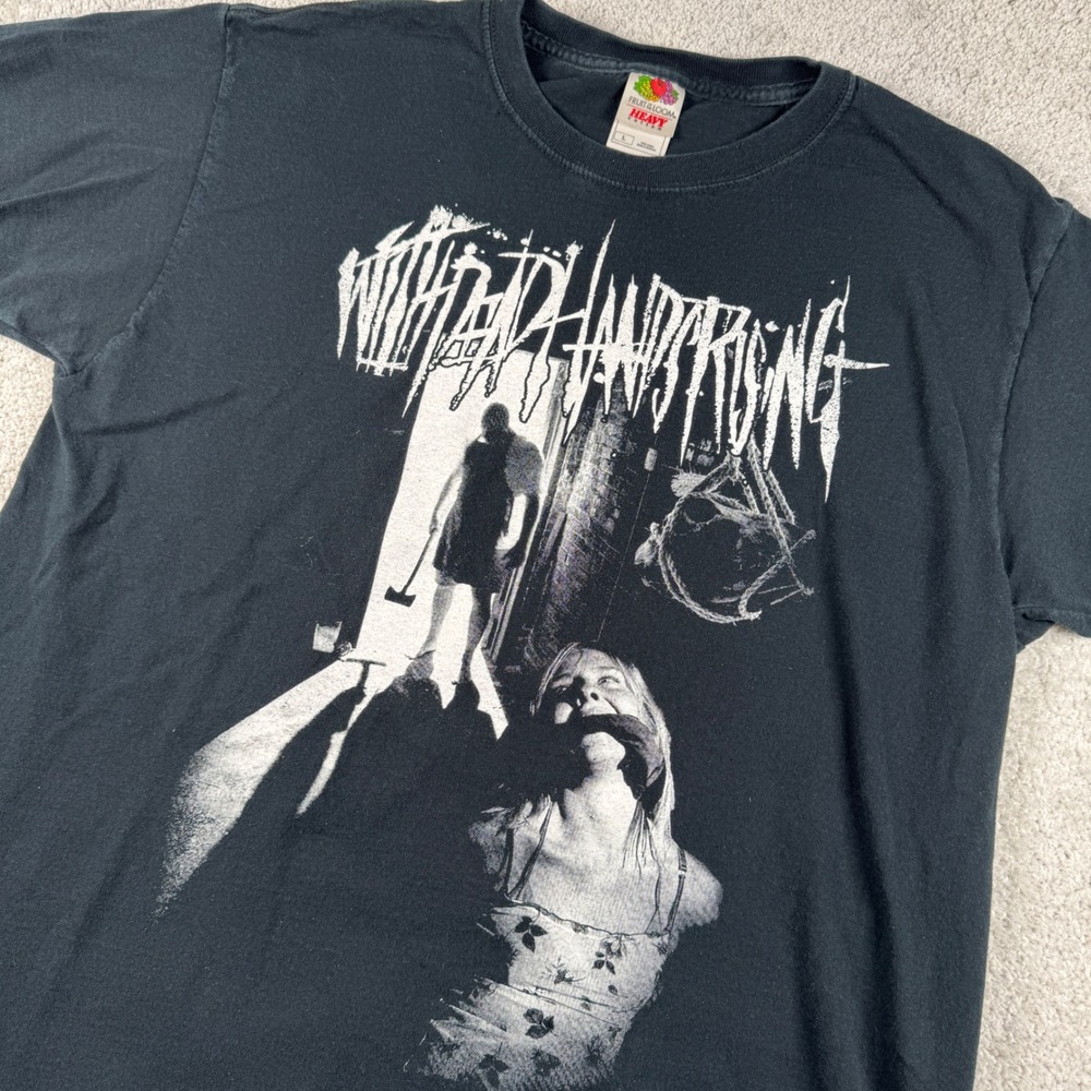 With Dead Hands Rising T Shirt Adult L Black Metal Band Graphic Tee